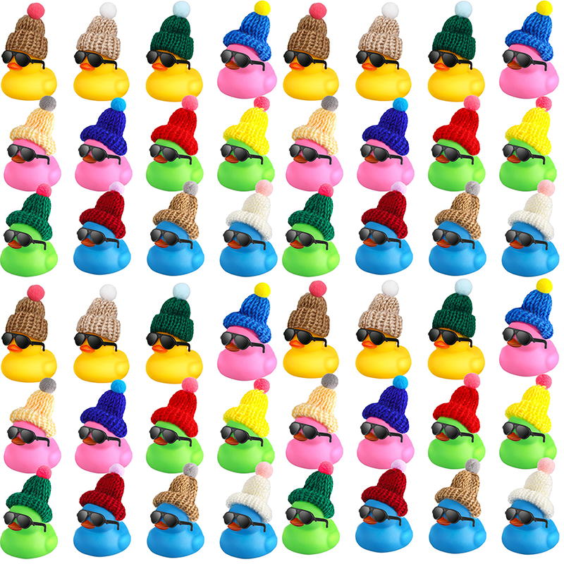 Rubber Duck Bath - Mini Rubber Ducks with Sunglasses Hats