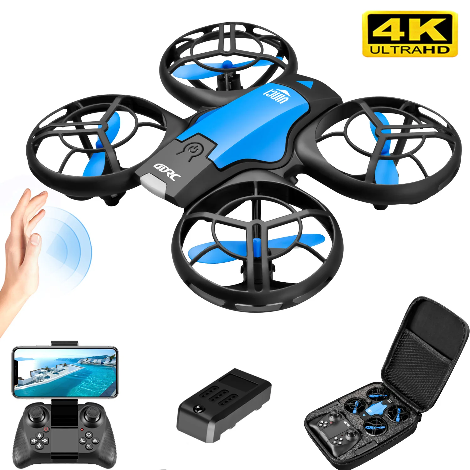 Kids Toys Helicopter - V8 New Mini Drone 4k profession