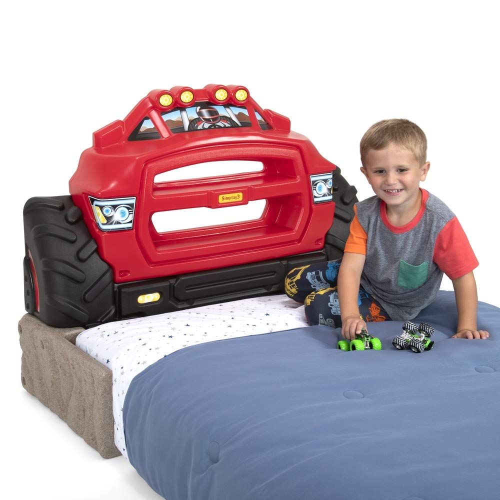 Kids Toys Made In Usa - Monster Truck Headboard, Twin Size Plastic
