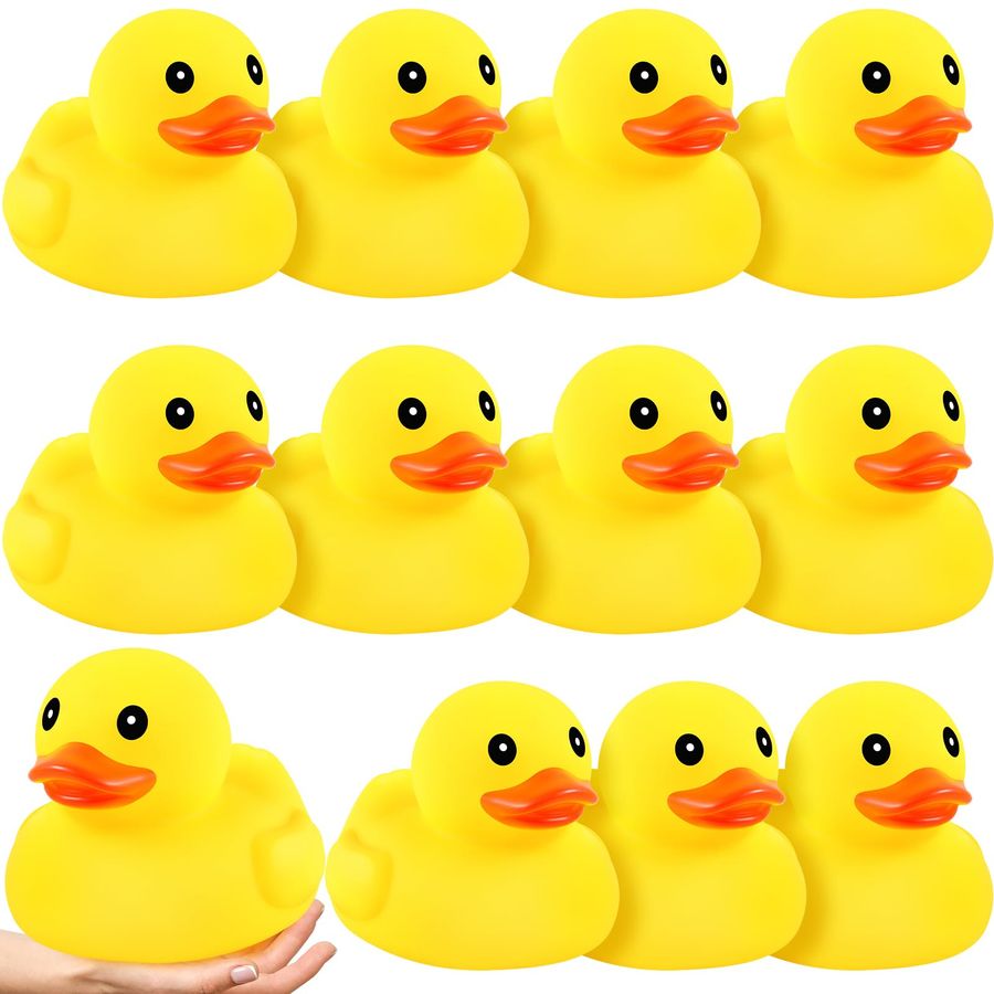 Rubber Duck Bath - 6 Pcs 5 Inches Large Yellow