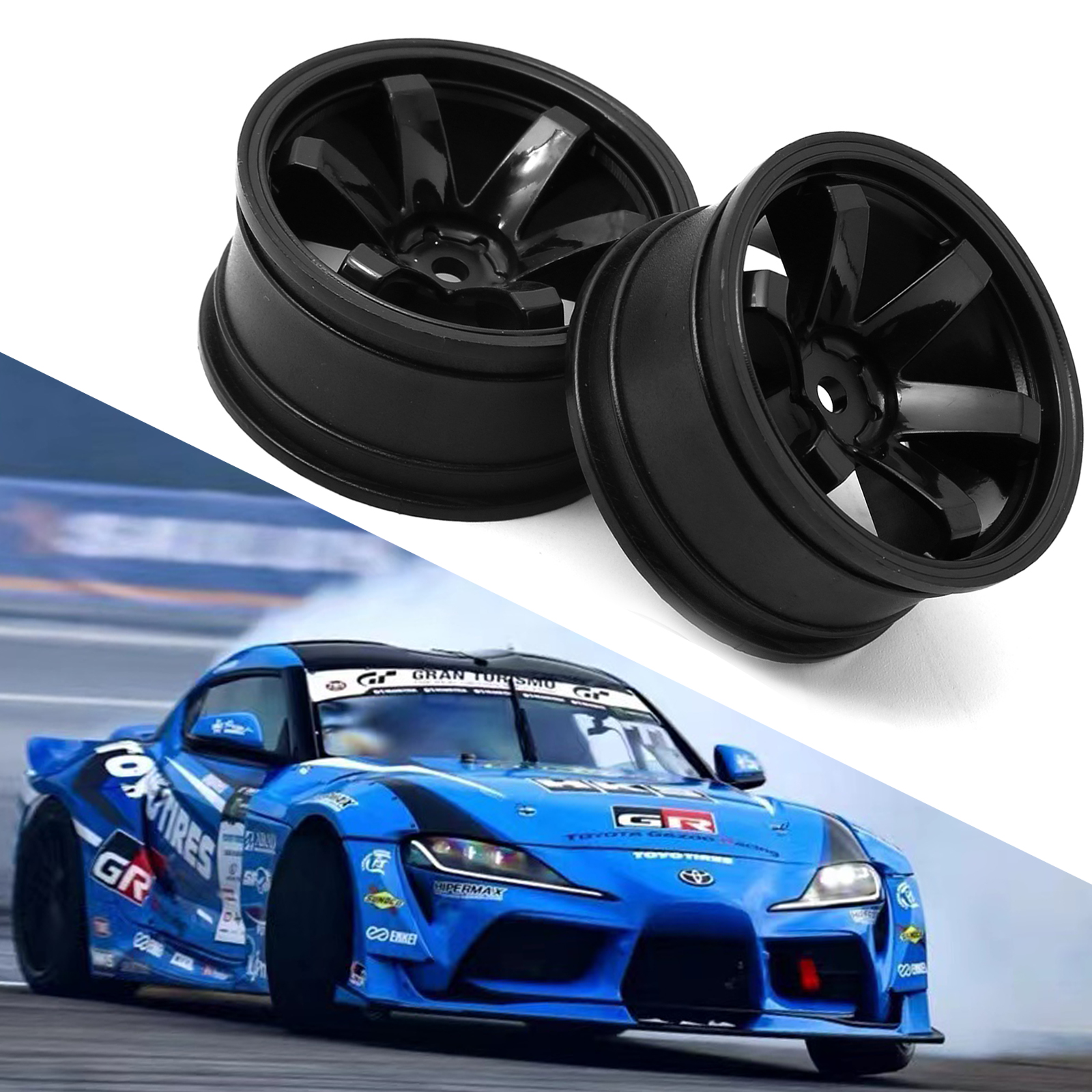 Kids Toys Remote Car - 4pcs Plastic Wheel Hub RC Racing