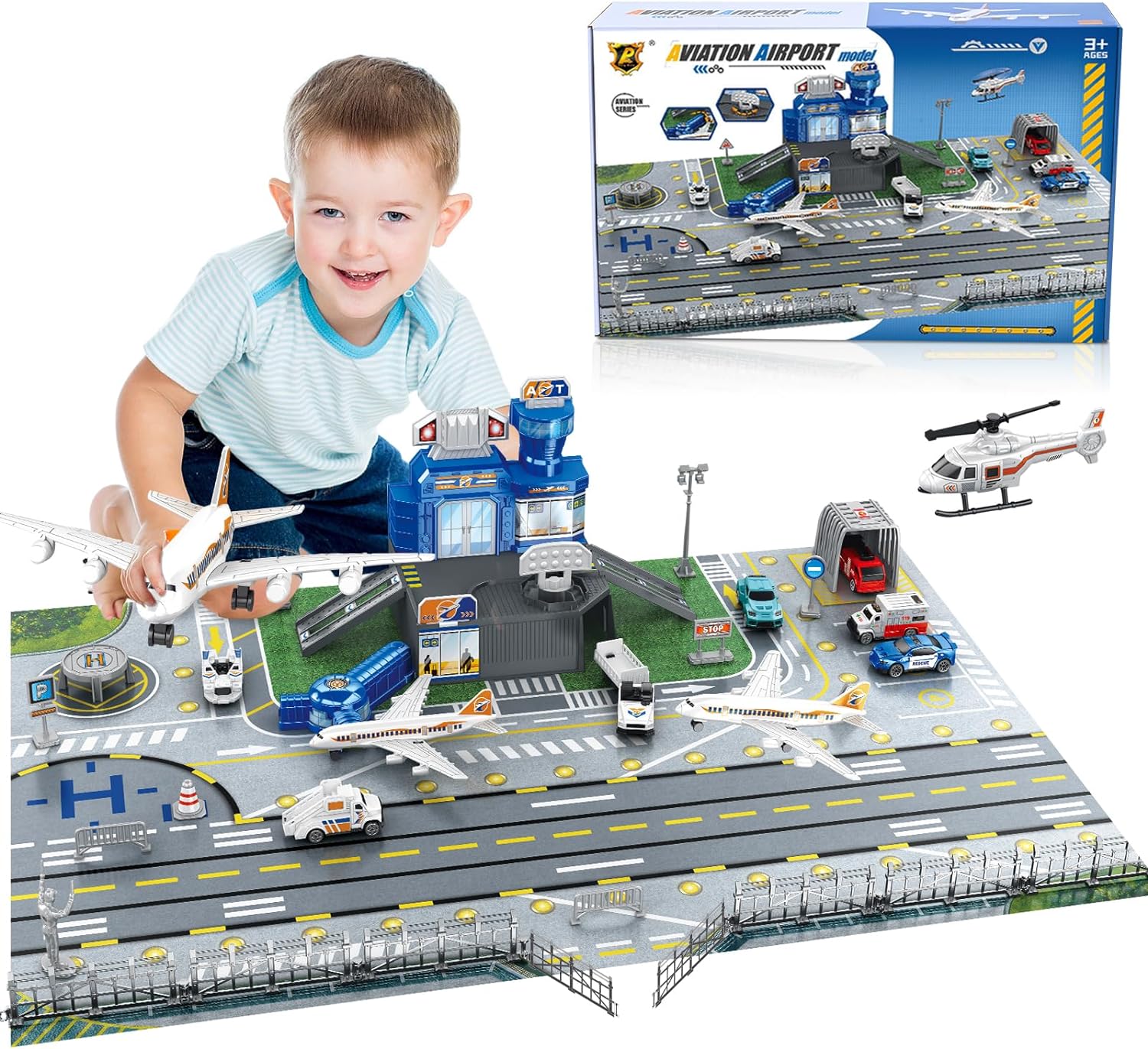 Children's Airport Scene Toy S - Kids Toys Helicopter recensione e prezzo