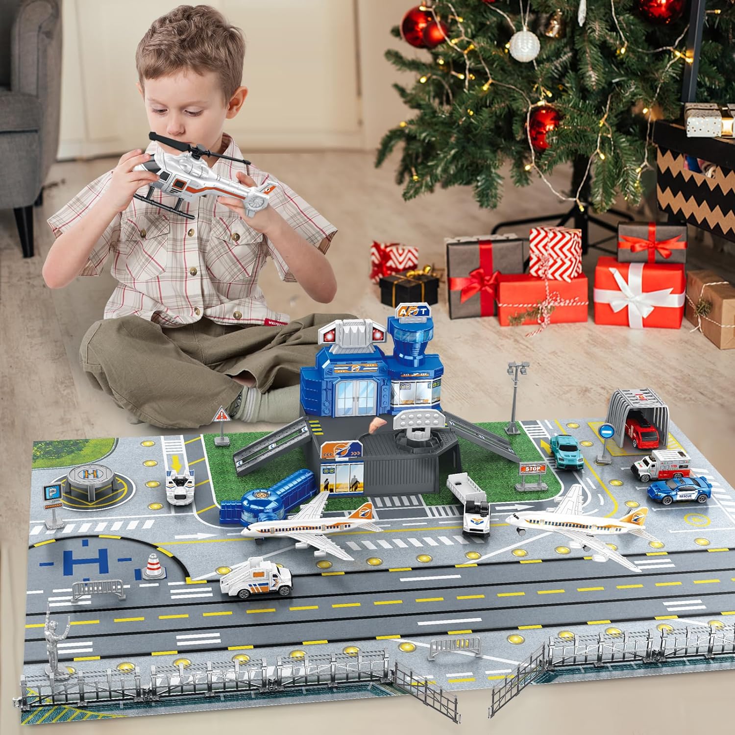 Children's Airport Scene Toy S - Kids Toys Helicopter recensione e prezzo