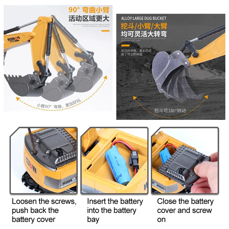 RC Excavator 2.4Ghz 6 Channel  - Kids Toys Channel recensione e prezzo