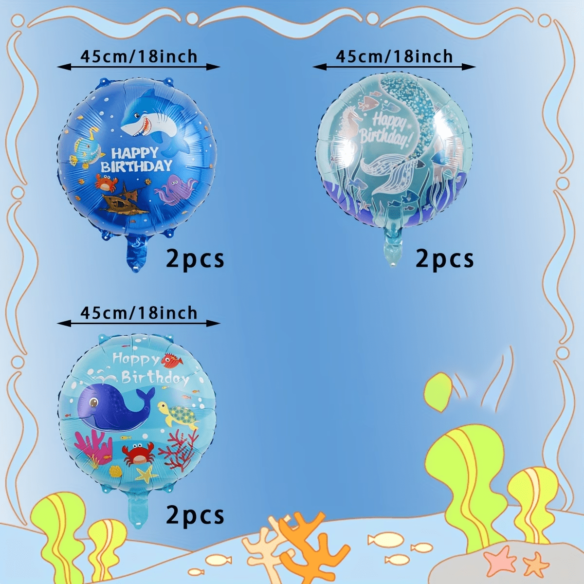 6pcs Ocean Theme Party Balloon - Water Balloon Set recensione e prezzo