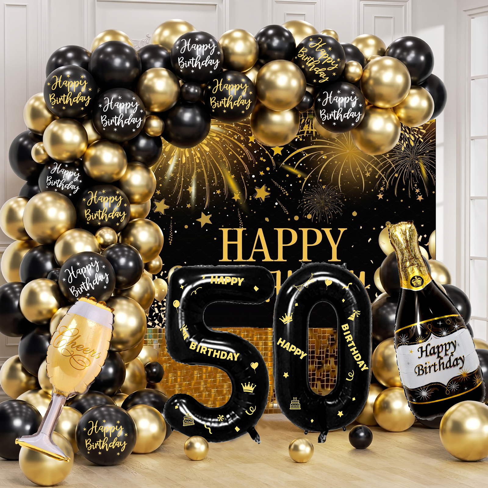 Black Gold Number Happy Birthd - Water Balloon Set recensione e prezzo