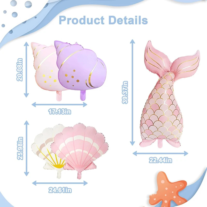5PCS Mermaid Birthday Decor Se - Water Balloon Set recensione e prezzo