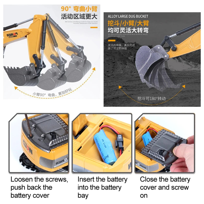 RC Excavator 2.4Ghz 6 Channel  - Kids Toys Channel recensione e prezzo