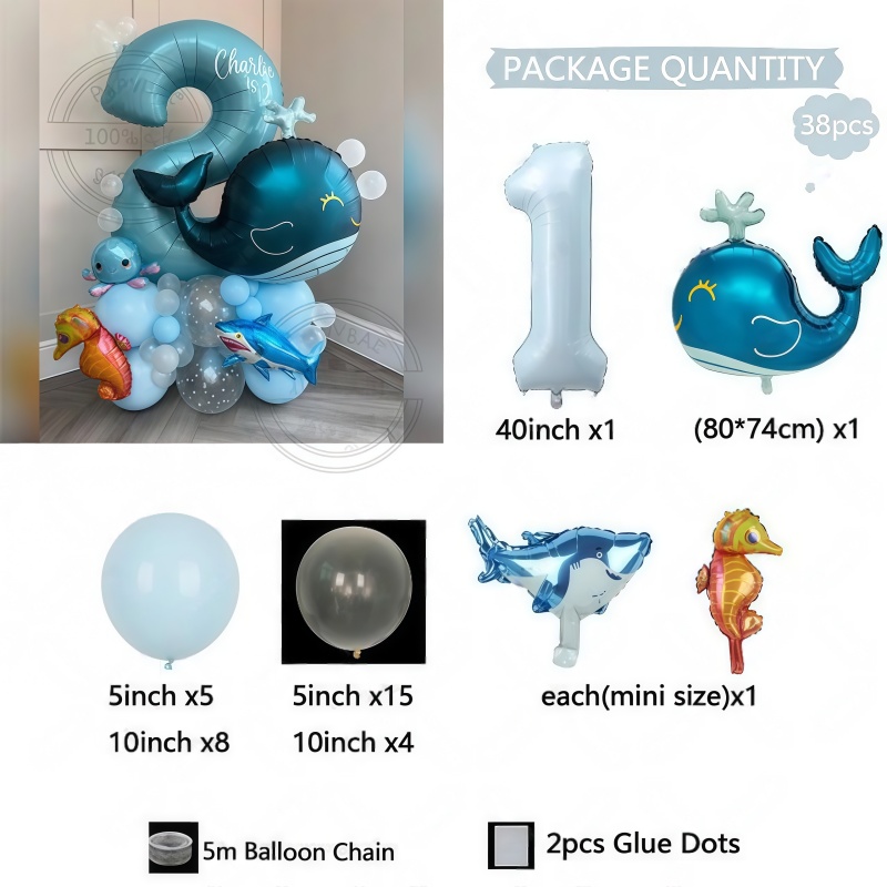 38Pcs Ocean Animal Themed Birt - Water Balloon Set recensione e prezzo