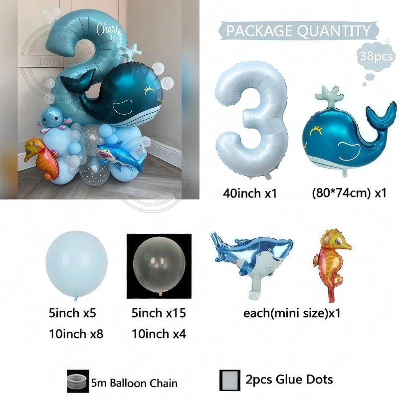 38Pcs Ocean Animal Themed Birt - Water Balloon Set recensione e prezzo