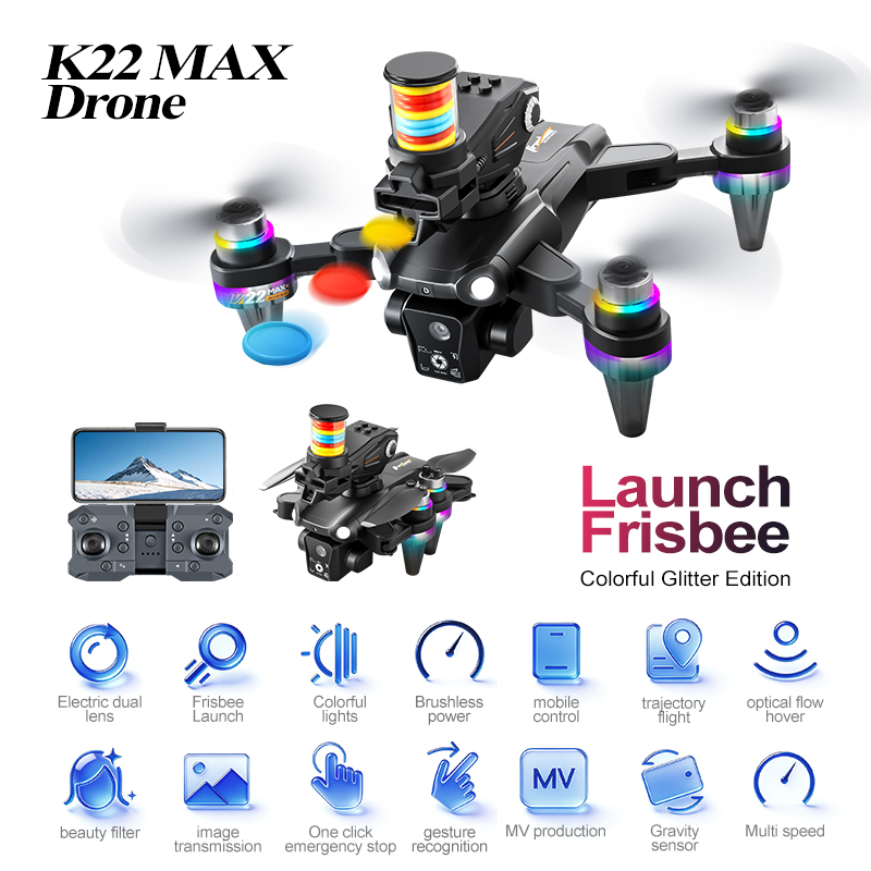 JCMO K22 MAX Frisbee Launch Dr - Kids Toys Helicopter recensione e prezzo